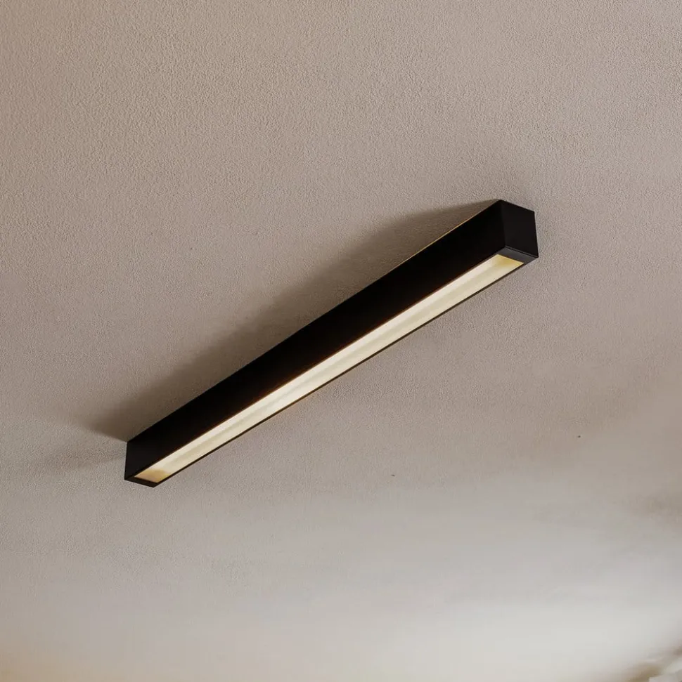 Taklampe Straight svart 92 cm