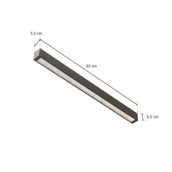 Taklampe Straight svart 92 cm