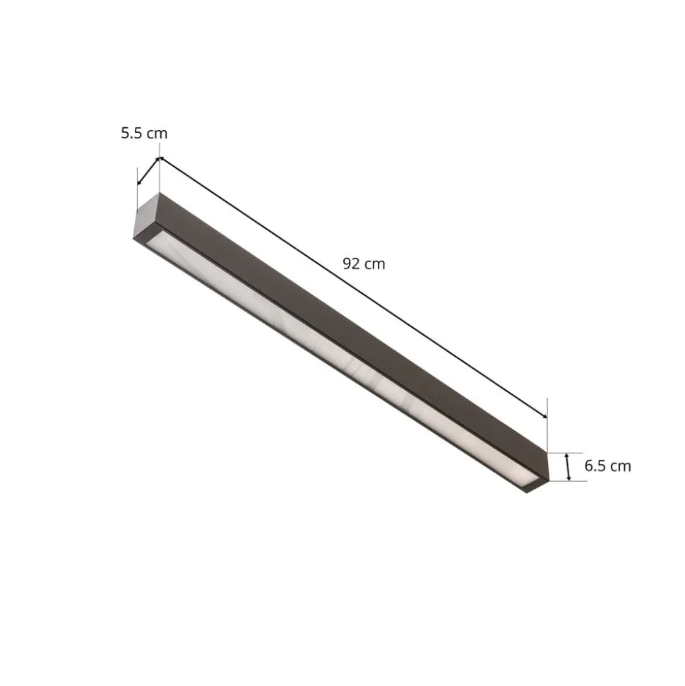 Taklampe Straight svart 92 cm