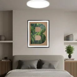 Taklampe Tava A, Ø 42 cm, plast, hvit