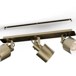 Takspot Southery 3 lyskilder børstet krem-gull