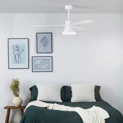 Takvifte Amelia Cone med LED-lampe, hvit