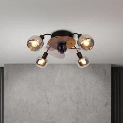 Takvifte Fumoso, 4 E14 røykglass-pære