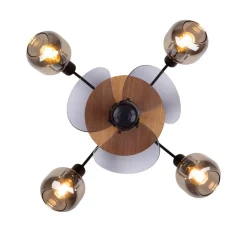 Takvifte Fumoso, 4 E14 røykglass-pære