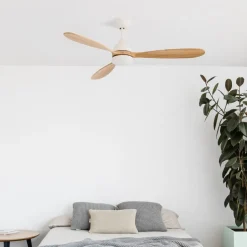 Takvifte Poros, LED-lampe hvit / lyst tre