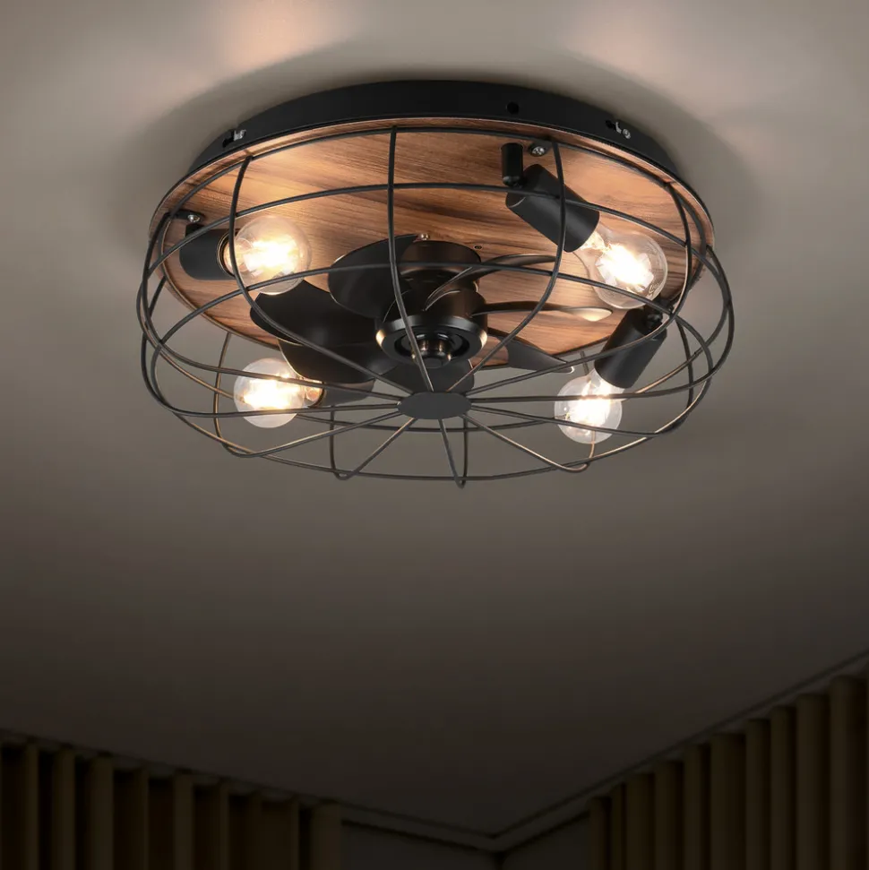 Takvifte Trondheim, fjernkontroll, 4xE27, tre