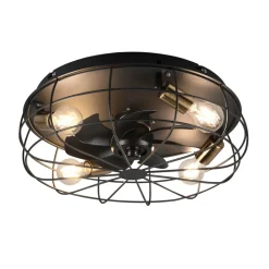 Takvifte Trondheim, fjernkontroll, 4xE27, svart