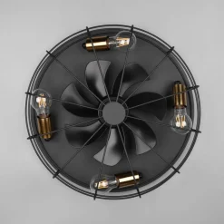 Takvifte Trondheim, fjernkontroll, 4xE27, svart