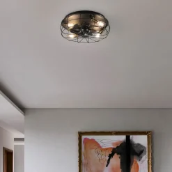 Takvifte Trondheim, fjernkontroll, 4xE27, svart