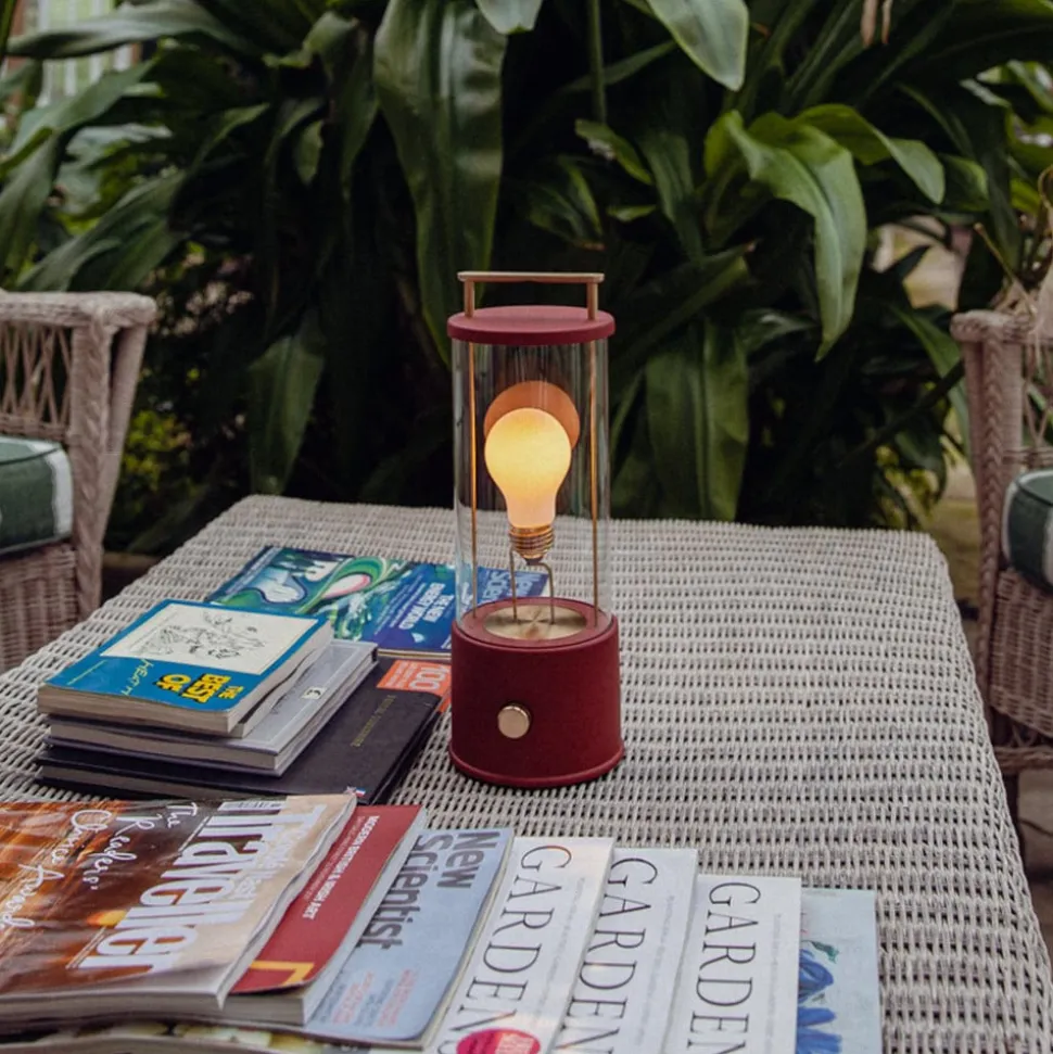 Tala bordlampe Muse Portable, rød, aluminium, E27 LED