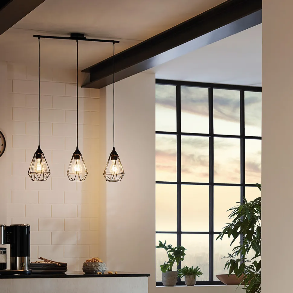 Tarbes - pendellampe i vintagedesign, 3 lyskilder