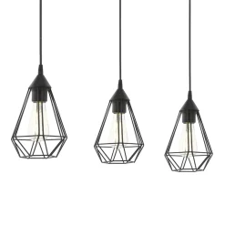 Tarbes - pendellampe i vintagedesign, 3 lyskilder