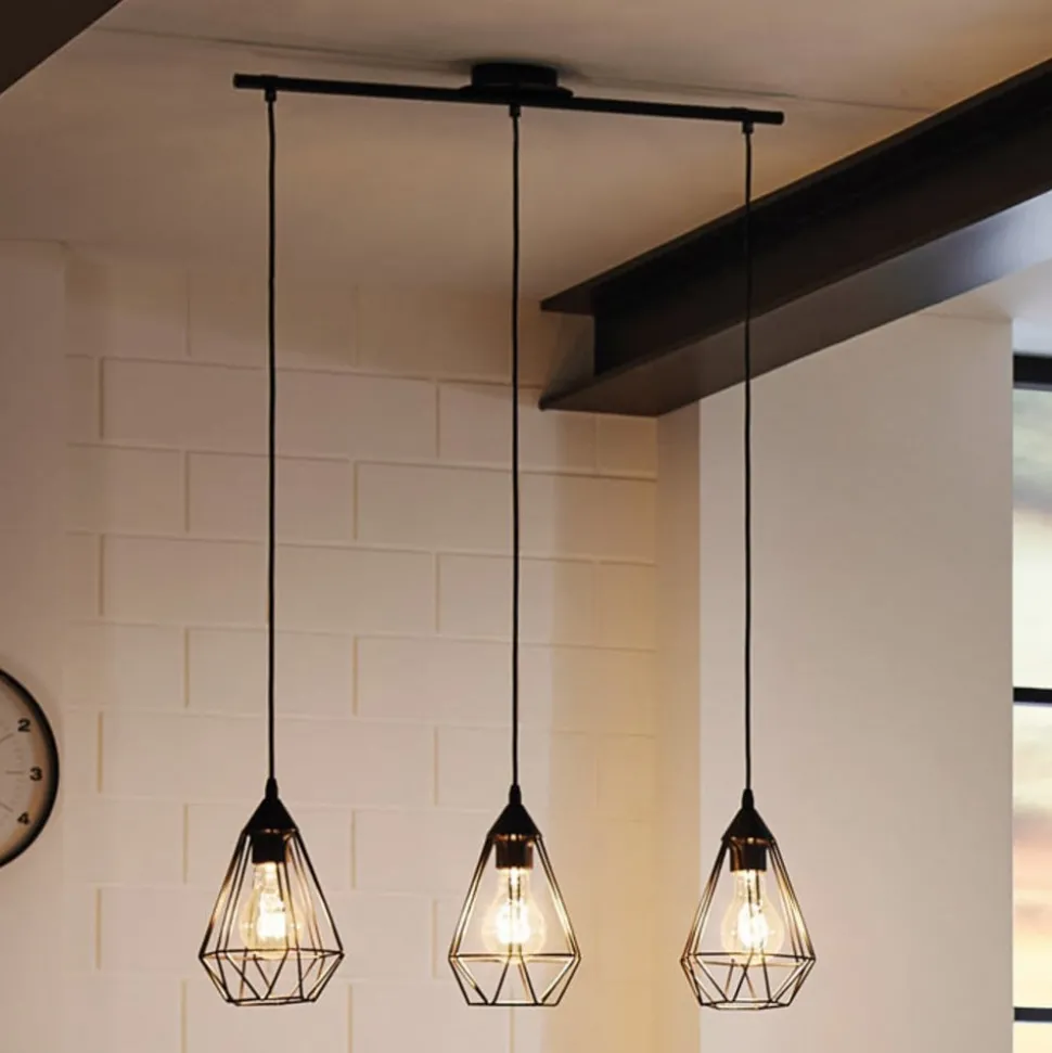 Tarbes - pendellampe i vintagedesign, 3 lyskilder