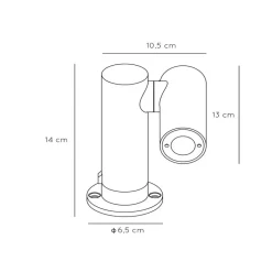 Tatum LED-sokkelbelysning med svingbar spotlight