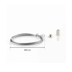 Tauopphengssystem 3-fase skinne Noa, med 300cm tau