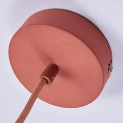 Terracotta-pendellampe Fiona i pen form