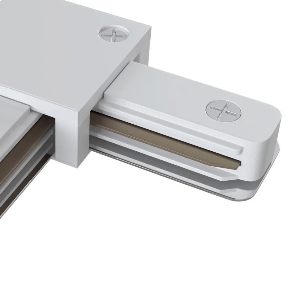 T-forbinderskinne, 1-fase skinne, hvit