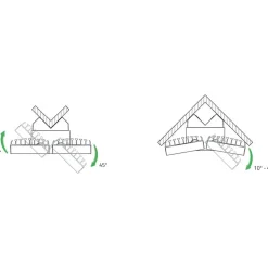 Theben Eckwinkel 10 for theLeda, theLuxa, svart