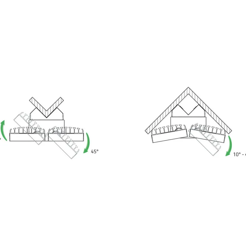 Theben Eckwinkel 10 for theLeda, theLuxa, svart