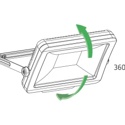 Theben theLeda B30L utendørs LED-spot, svart