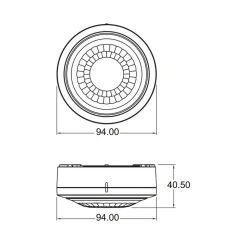 Theben tilstedeværelsesdetektor Luxa 103 S360-100-12 AP WH, utenpåliggende