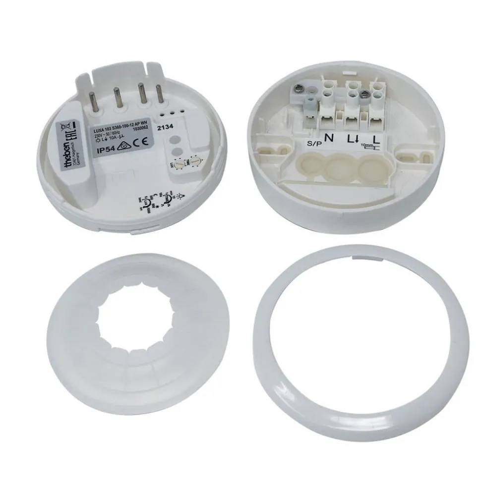 Theben tilstedeværelsesdetektor Luxa 103 S360-100-12 AP WH, utenpåliggende