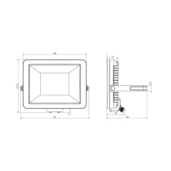 Theben utendørs LED-spot theLeda B100L W, svart, 3000K