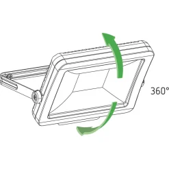 Theben utendørs LED-spot theLeda B100L W, svart, 3000K