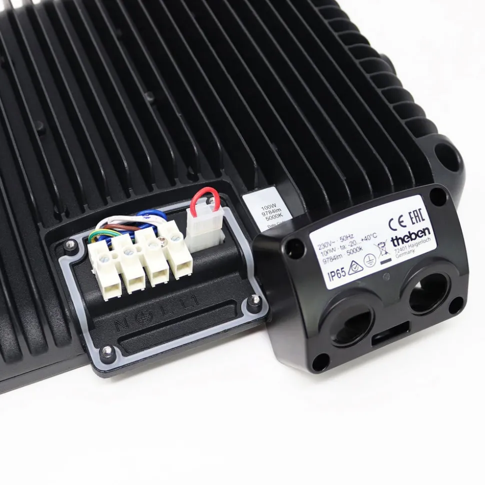 Theben utendørs LED-spot theLeda B50L, svart aluminium 5 000 K