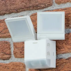 Theben utendørs LED-vegglampe theLeda S17-100, hvit, sensor