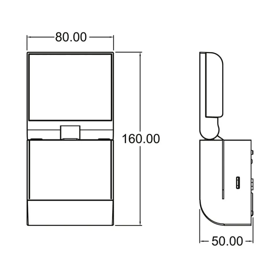 Theben utendørs LED-vegglampe theLeda S8-100, svart, sensor