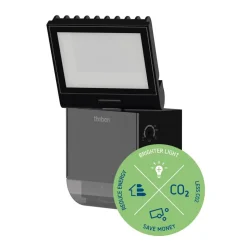 Theben utendørs LED-vegglampe theLeda S8-100, svart, sensor