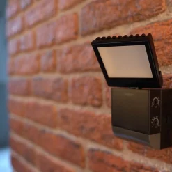 Theben utendørs LED-vegglampe theLeda S8-100, svart, sensor