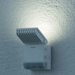 Theben utendørs LED-vegglampe theLeda S8-100, hvit, sensor