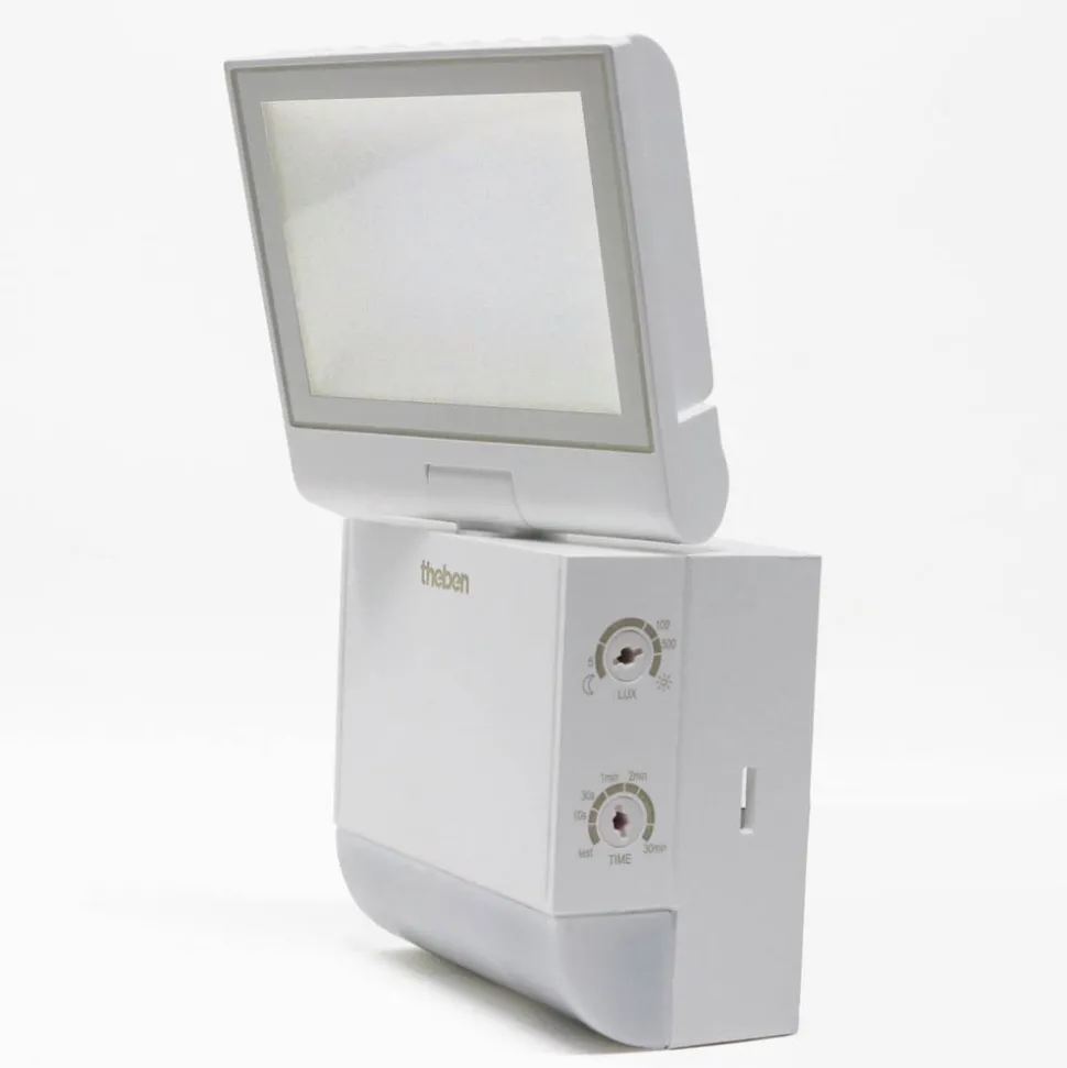 Theben utendørs LED-vegglampe theLeda S8-100, hvit, sensor