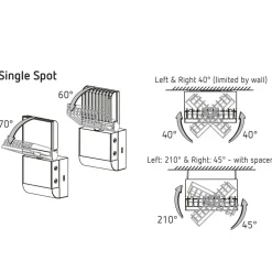 Theben utendørs LED-vegglampe theLeda S8-100, hvit, sensor