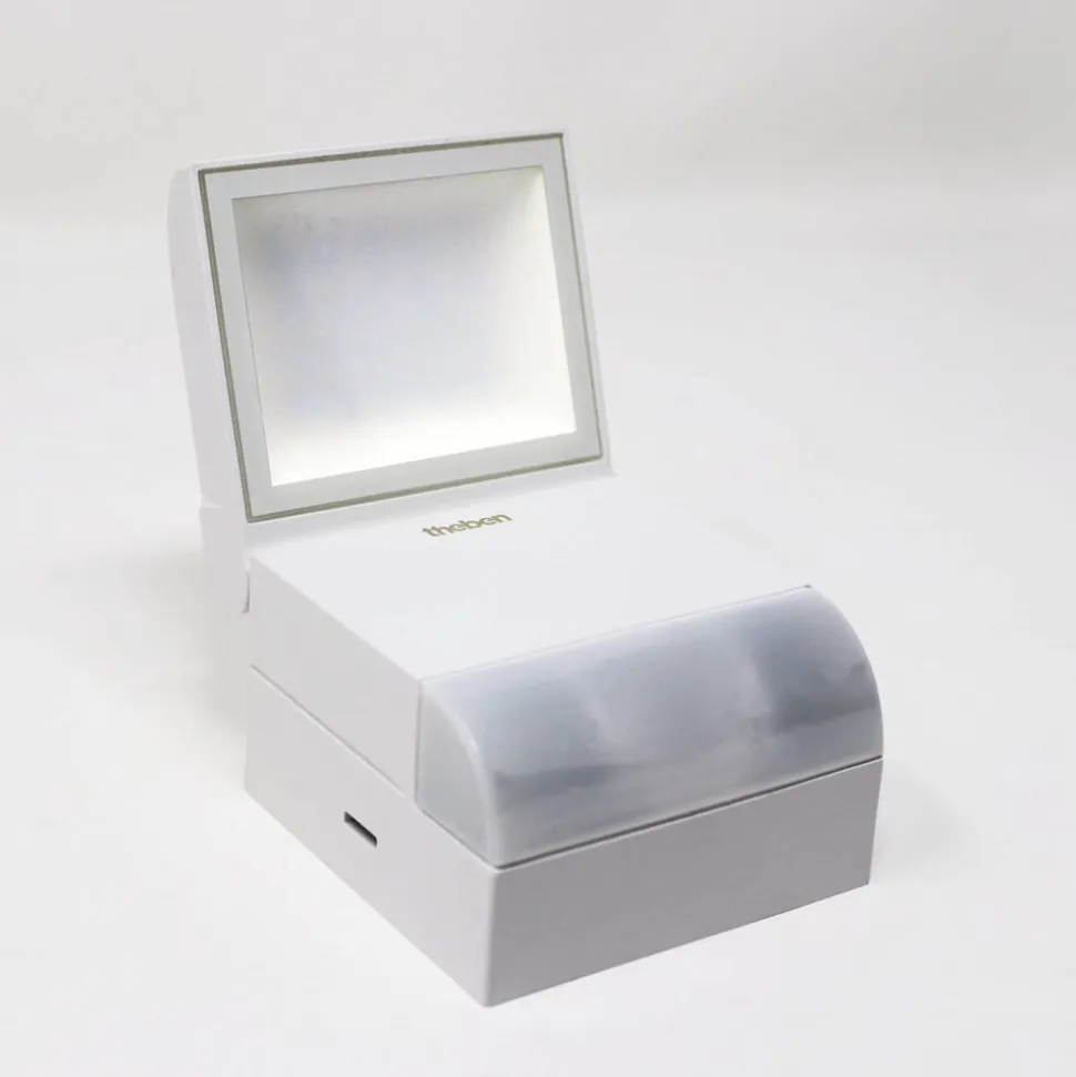 Theben utendørs LED-vegglampe theLeda S8-100, hvit, sensor