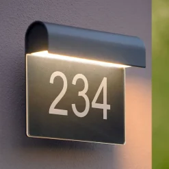 Thesi LED husnummerlampe, svart