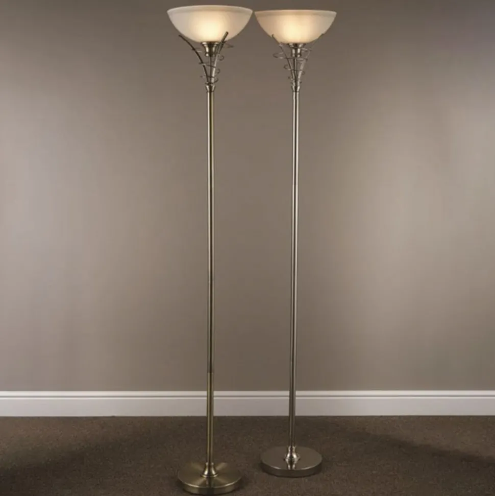 Tidløs stålampe LINEAS antikkmessing