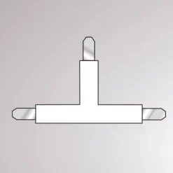 T-kobling for Volare 2-fase skinne, hvit