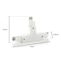 T-kontakt Noa leder utvendig høyre, hvit