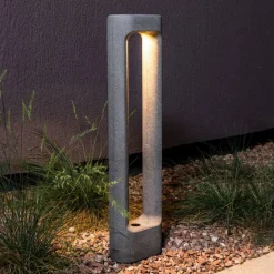 Totem LED-veilampe, grå, betong, høyde 61,1 cm