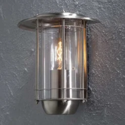 TRENTO utendørs vegglampe, design i stål