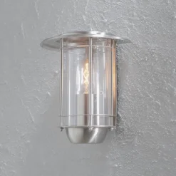 TRENTO utendørs vegglampe, design i stål