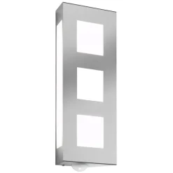 Trilo utendørs vegglampe i stål med sensor