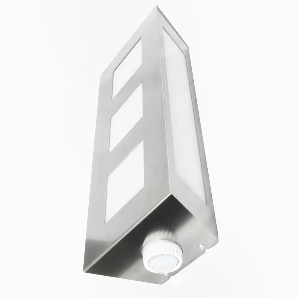 Trilo utendørs vegglampe i stål med sensor