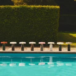 Trip LED oppladbar bordlampe, grønn/oransje, marmor, glass, IP44