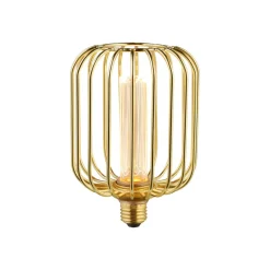 Trommel-LED-pære, gull, E27, 3,5 W, 1800 K, dimbar