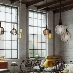 Trommel-LED-pære, gull, E27, 3,5 W, 1800 K, dimbar