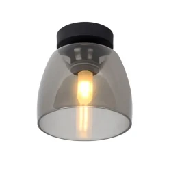 Tyler taklampe til baderommet, svart/røykgrått